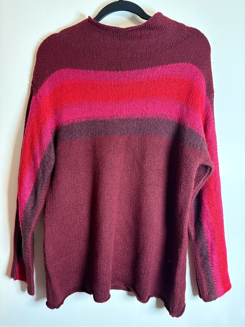 Maurices Burgundy Striped Turtleneck Sweater Size Med NWOT